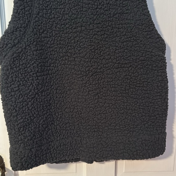 Aerie Cloud Sherpa Vest Flannel Button up with Pockets Size Medium Gray - Picture 10 of 12